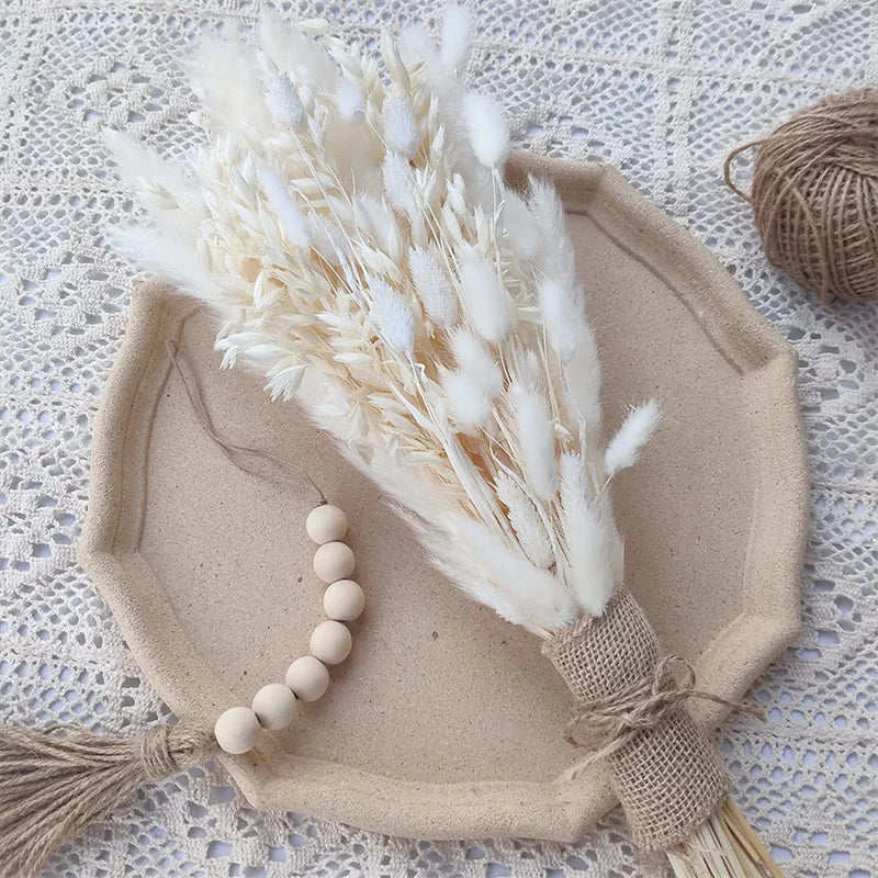 White Pampas Grass Decor 50 Pcs 17” Wedding Centerpiece Flower Arrangements Natural Home Boho Room Decoration Dried Flower Gift